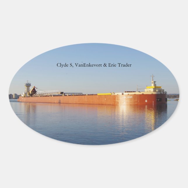 Clyde S. VanEnkevort & Erie Trader sticker (Front)