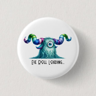 Clyde – The Big-Eyed Curious Monster 1 Inch Round Button