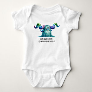 Clyde – The Big-Eyed Curious Monster Baby Bodysuit