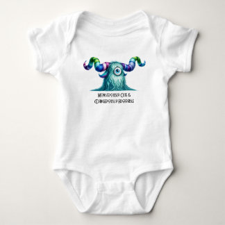 Clyde – The Big-Eyed Curious Monster Baby Bodysuit