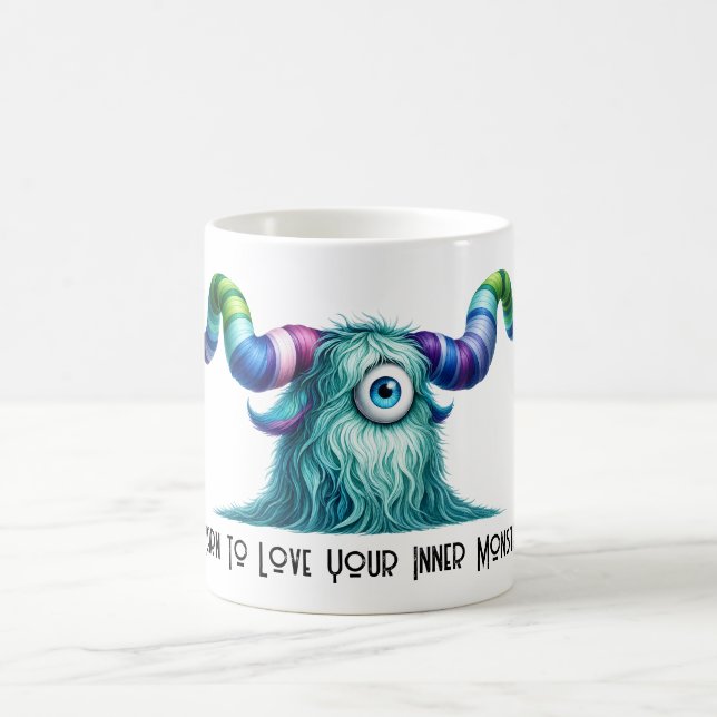 Clyde – The Big-Eyed Curious Monster Coffee Mug (Center)