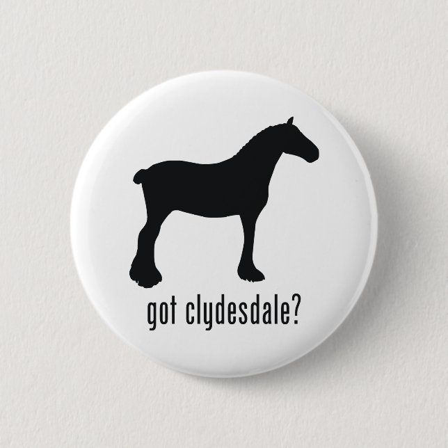 Clydesdale 2 Inch Round Button (Front)