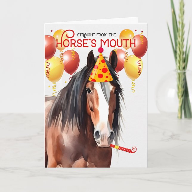 Clydesdale Draught Horse Funny Birthday Card (Front)