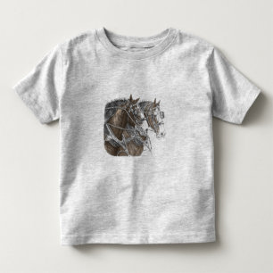 Clydesdale Draught Horse Team Toddler T-shirt