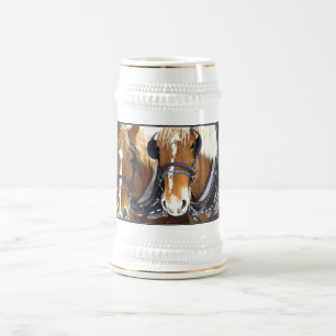 Clydesdale Draught Horses Beer Mug