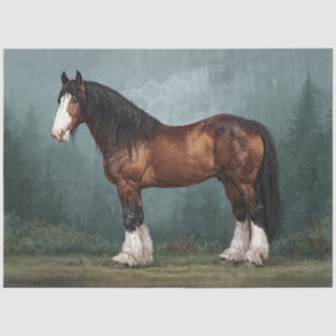 Clydesdale Horse Decoupage Tissue Paper