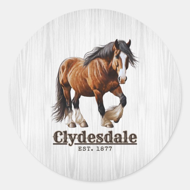 Clydesdale Horse Stickers (Front)