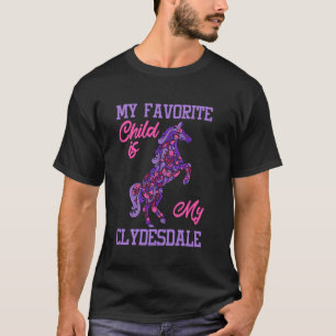 Clydesdale Riding Horse Mama Clydesdale Lover Clyd T-Shirt