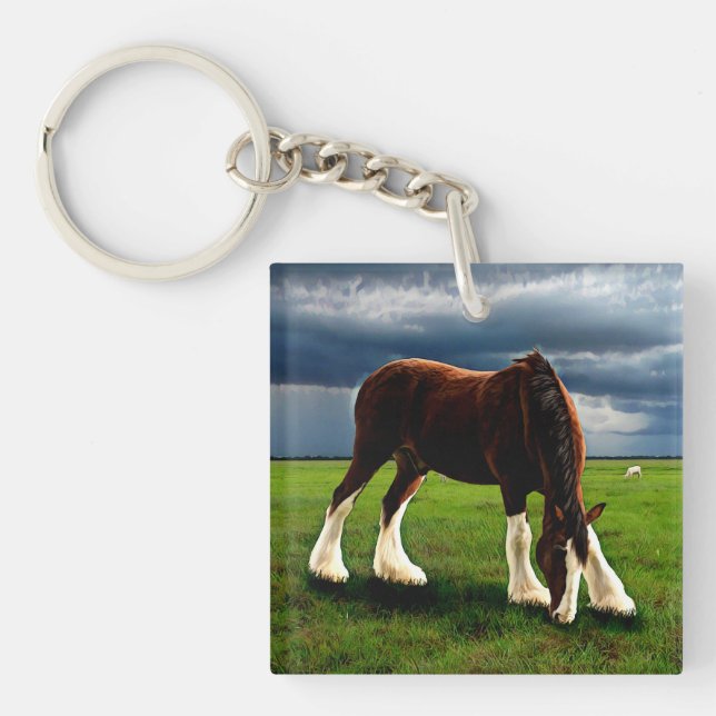 Clydesdale Storm Keychain (Front)