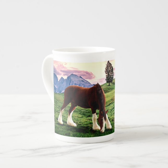 Clydesdale Sunset Bone China Mug (Front Left)