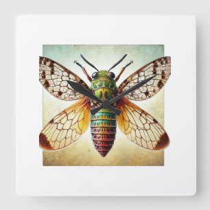 Clytellus dorsal view 230824IREF234 - Watercolor Square Wall Clock