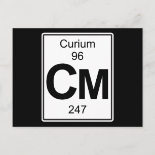 Cm - Curium Postcard