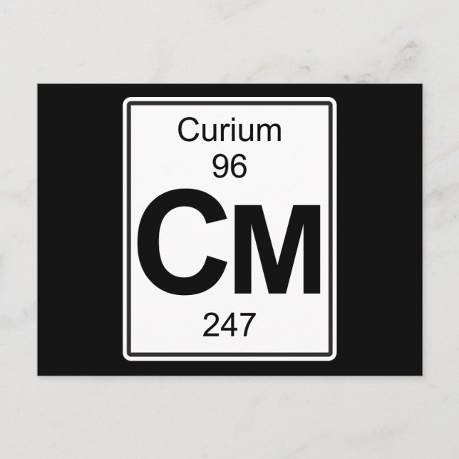 Cm - Curium Postcard (Front)