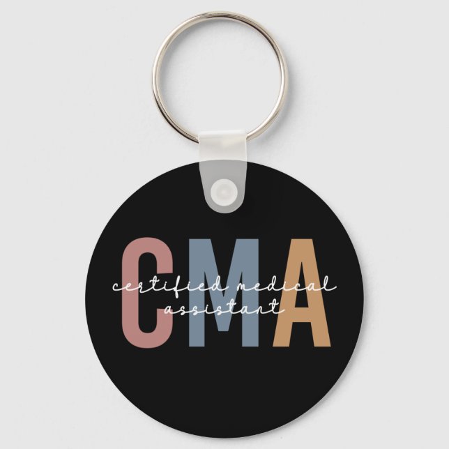 CMA Certified Medical Assistant Keychain (Front)