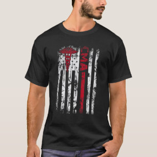 Cma Certified Medical Assistant Usa Flag Nurse Med T-Shirt