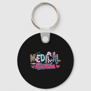 Cma Medical Istant Nurse Leopard Stethoscope Women Keychain