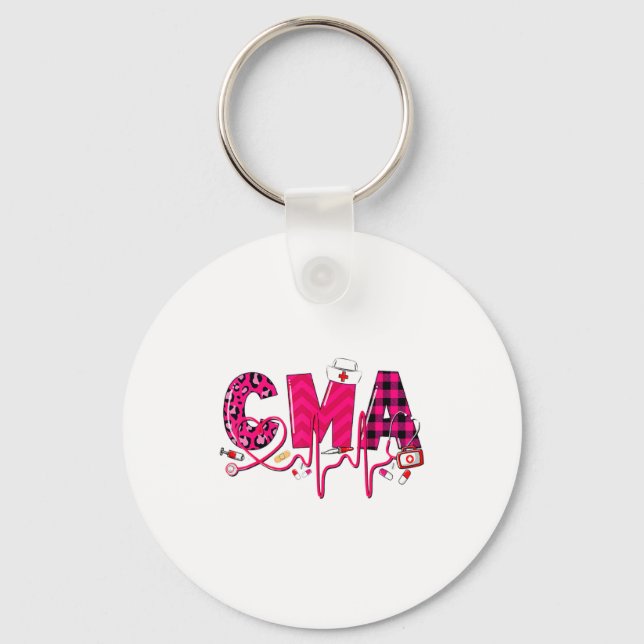 Cma Medical Istant Valentines Day Nursing Valen  Keychain (Front)
