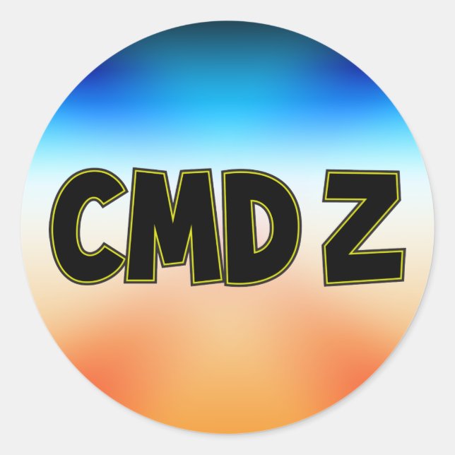 CMD Z 3 RING BINDER CLASSIC ROUND STICKER (Front)