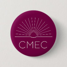 CMEC Button - deep red with white logo