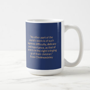 CMEC Coffee Mug - 15-oz, navy with peach
