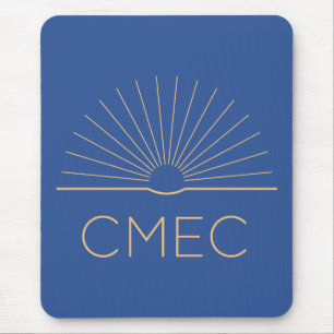 CMEC Mousepad - square, blue with peach logo