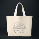 CMEC Tote Bag - jumbo, natural with navy logo<br><div class="desc">Perfect for co-op materials, library books, or nature supplies!</div>