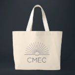 CMEC Tote Bag - jumbo, natural with navy logo<br><div class="desc">Perfect for co-op materials, library books, or nature supplies!</div>