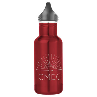 CMEC Water Bottle - 18 oz, red with white logo