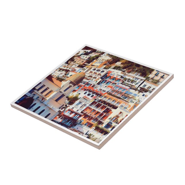 CMP009 POSITANO,  AMALFI COAST, Italy, Tile (Side)