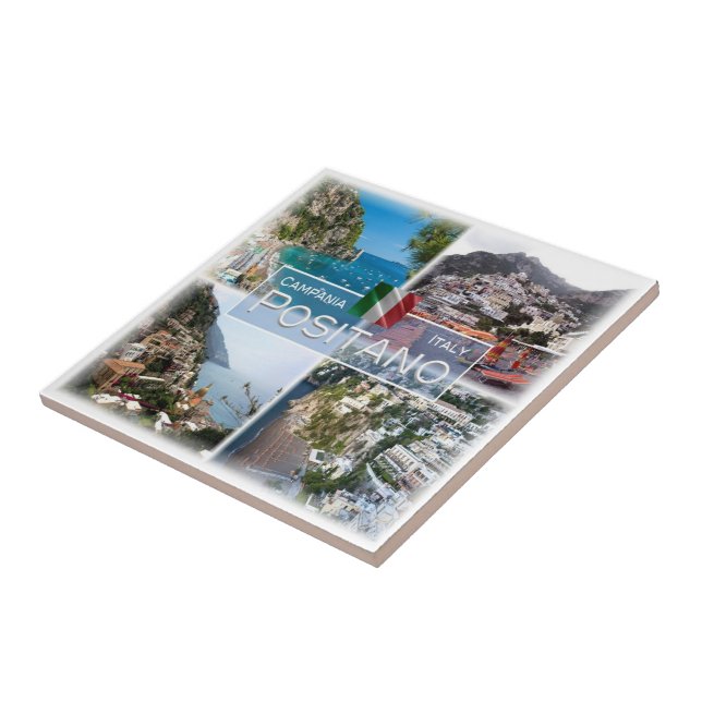 CMP028 POSITANO, Campania, Italy, Tile (Side)