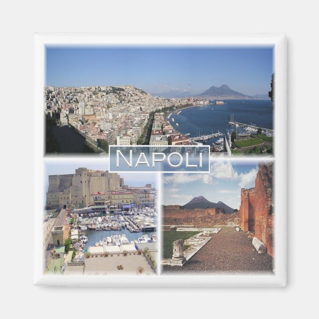 CMP030 NAPLES, MOUNT VESUVIUS, Italy, Fridge Magnet (Front)