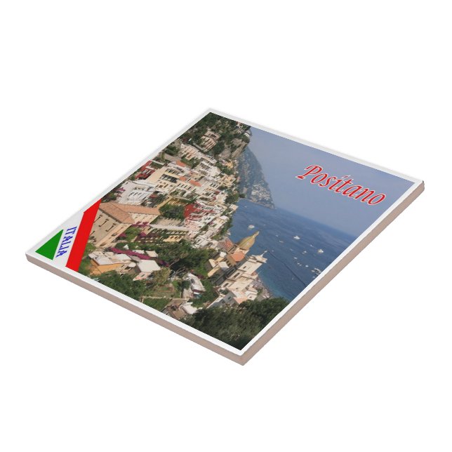 CMP039 POSITANO, AMALFI COAST, Italy, Tile (Side)