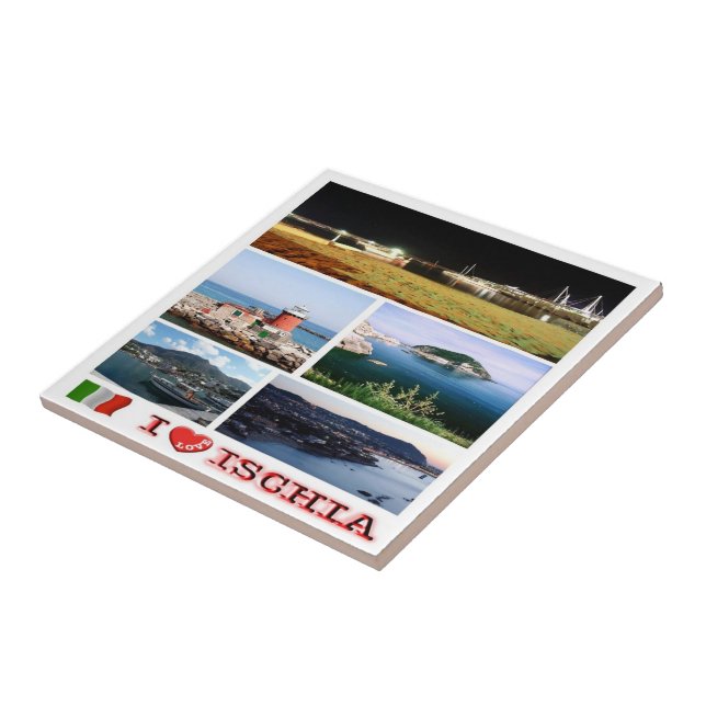 CMP067 ISCHIA I Love, Campania, Italy, Tile (Side)