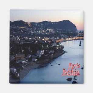 CMP076 ISCHIA, Forio at Twilight, Italy, Fridge Magnet