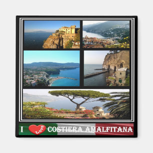 CMP092 AMALFI COAST, I Love, Italy, Fridge Magnet