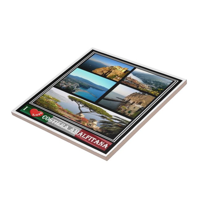 CMP092 AMALFI COAST, I Love, Italy, Tile (Side)