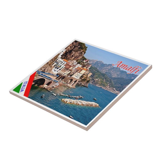 CMP139 AMALFI, Panorama, Italy, Tile (Side)