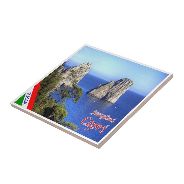 CMP147 CAPRI The Faraglioni, Italy, Tile (Side)