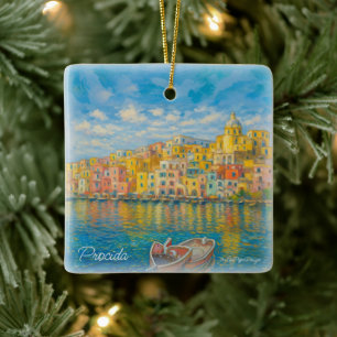 CMPa01 PROCIDA, MARINA GRANDE, Ceramic Ornament