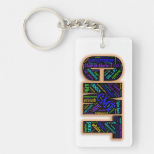 CMT Awareness Keychain (Word Cloud)