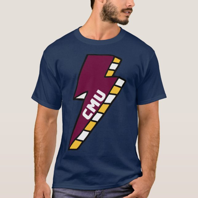 CMU Central Michigan University Lightning Bolt T-Shirt (Front)
