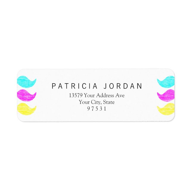 CMY Moustaches (letterpress style) (Front)