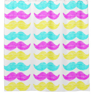 CMY Moustaches (letterpress style) Big Pattern