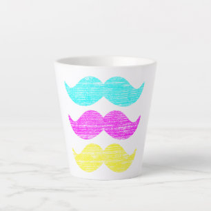CMy Moustaches (letterpress style) Latte Mug