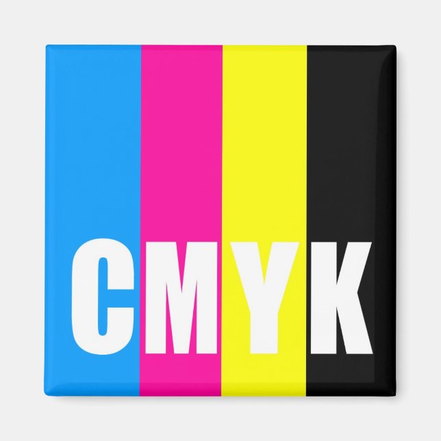 CMYK - aimant carré (Devant)