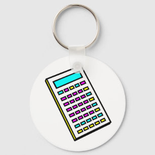 CMYK Calculator Retro Graphic Keychain