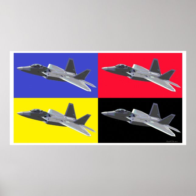 CMYK F-22 Raptor Poster (Front)