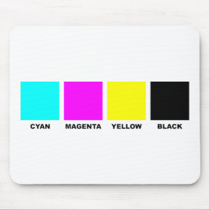 CMYK Four Colour Process Model Mouse Pad