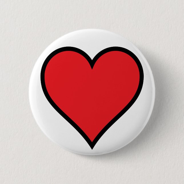 CMYK Red Heart Button (Front)