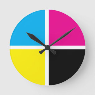 cmyk round clock